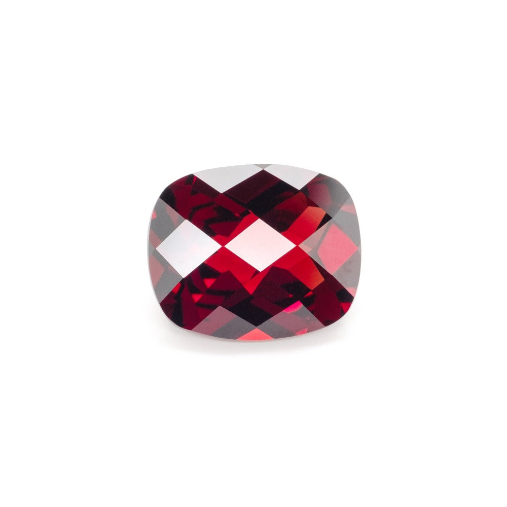 12x10mm Chequerboard Cushion Garnet (GACU1210CB)