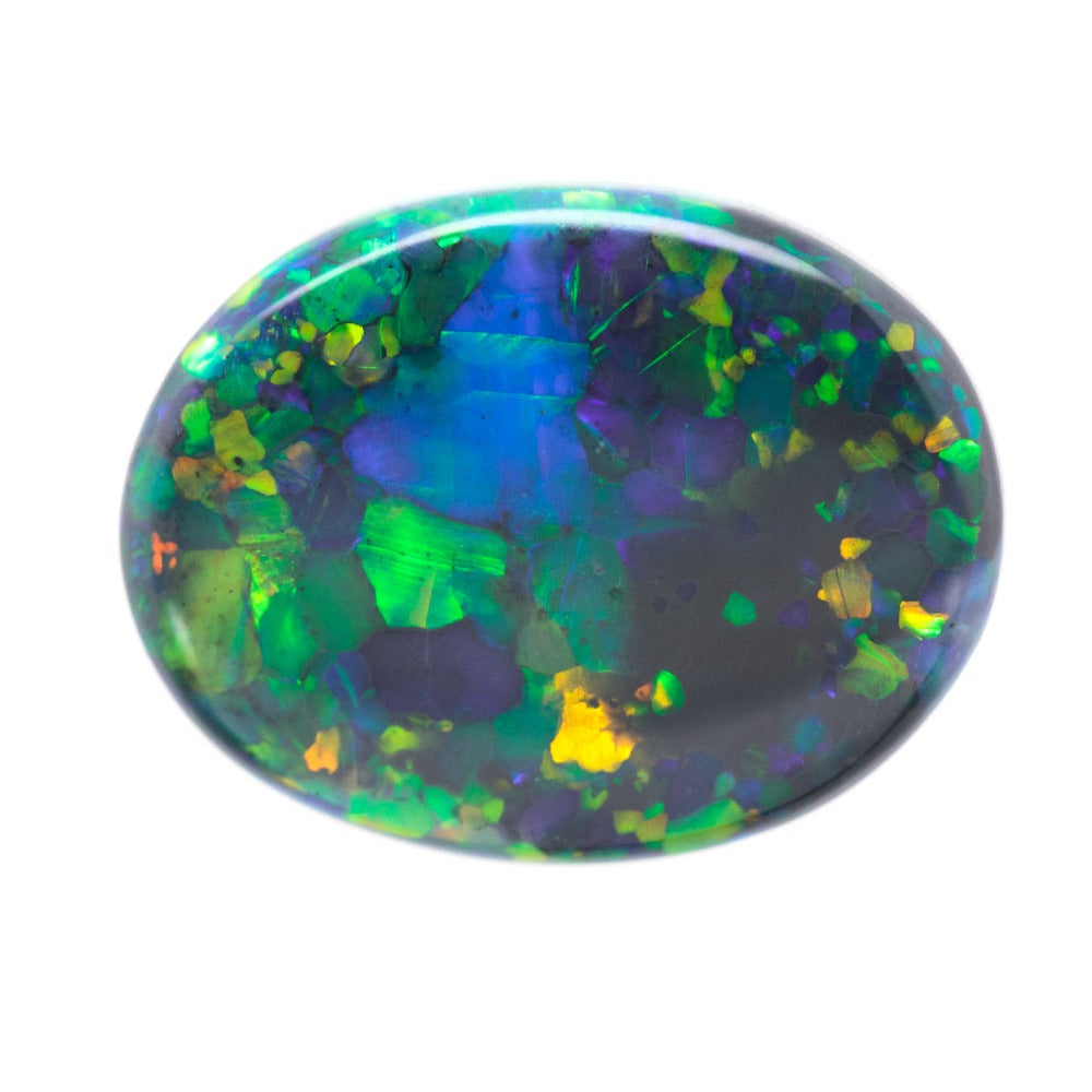 12.2x9.4mm Oval Black Opal (OPBV12294)