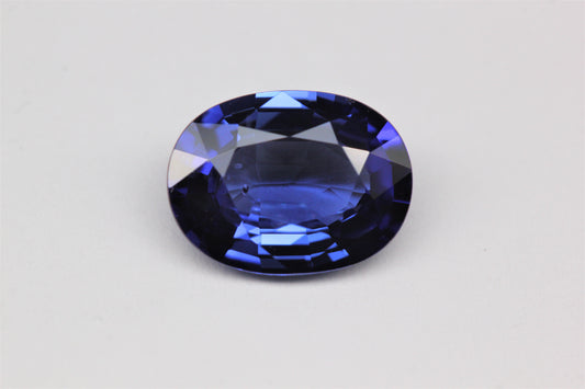 9.14x6.89mm Oval Ceylon Sapphire Certificated (SACV97EW)