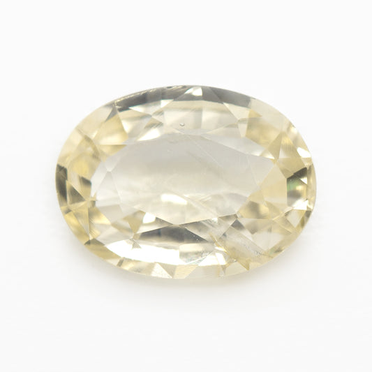 8x6mm Oval Yellow No Heat Sapphire Certificated 1.21ct (SAYV86T)