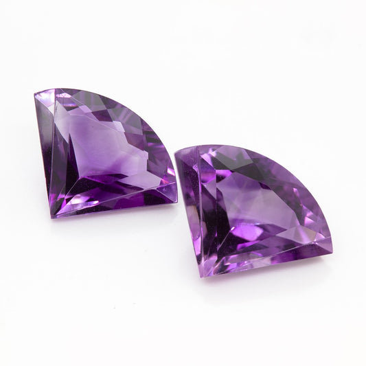 14x11mm Laser Cut Fan Amethyst (AMLZ069)