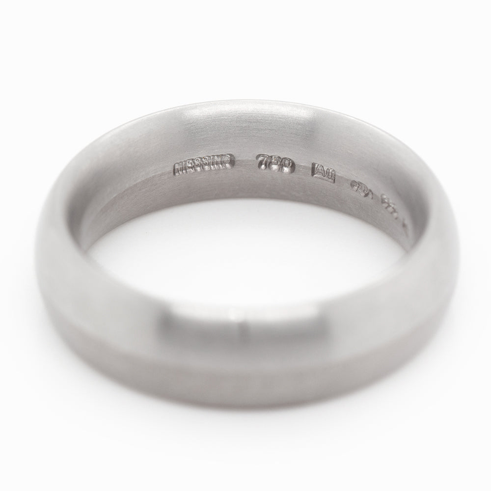 Niessing 6mm Oval Shank Profile Ring - 18ct Grey Gold & Platinum Silk Matt (AOYNTPO6P2-19)
