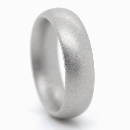 Niessing 6mm Pointed Oval Shank Profile Ring - Platinum Silk Matt (AOYNTPO6P-23)