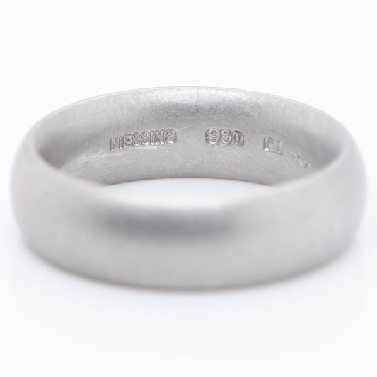 Niessing 6mm Pointed Oval Shank Profile Ring - Platinum Silk Matt (AOYNTPO6P-23)