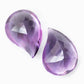 11x8mm Paisley-Cut Buff-Top Amethyst Pair (AMPP118)