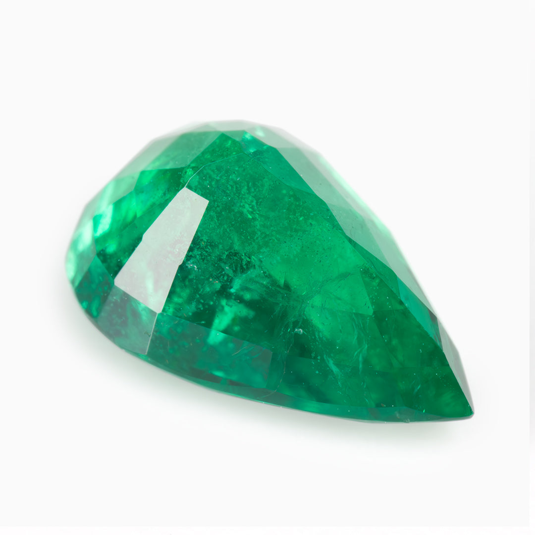 9.02x6.03mm Pear-Shape Zambian Emerald Certificated (EMP005)