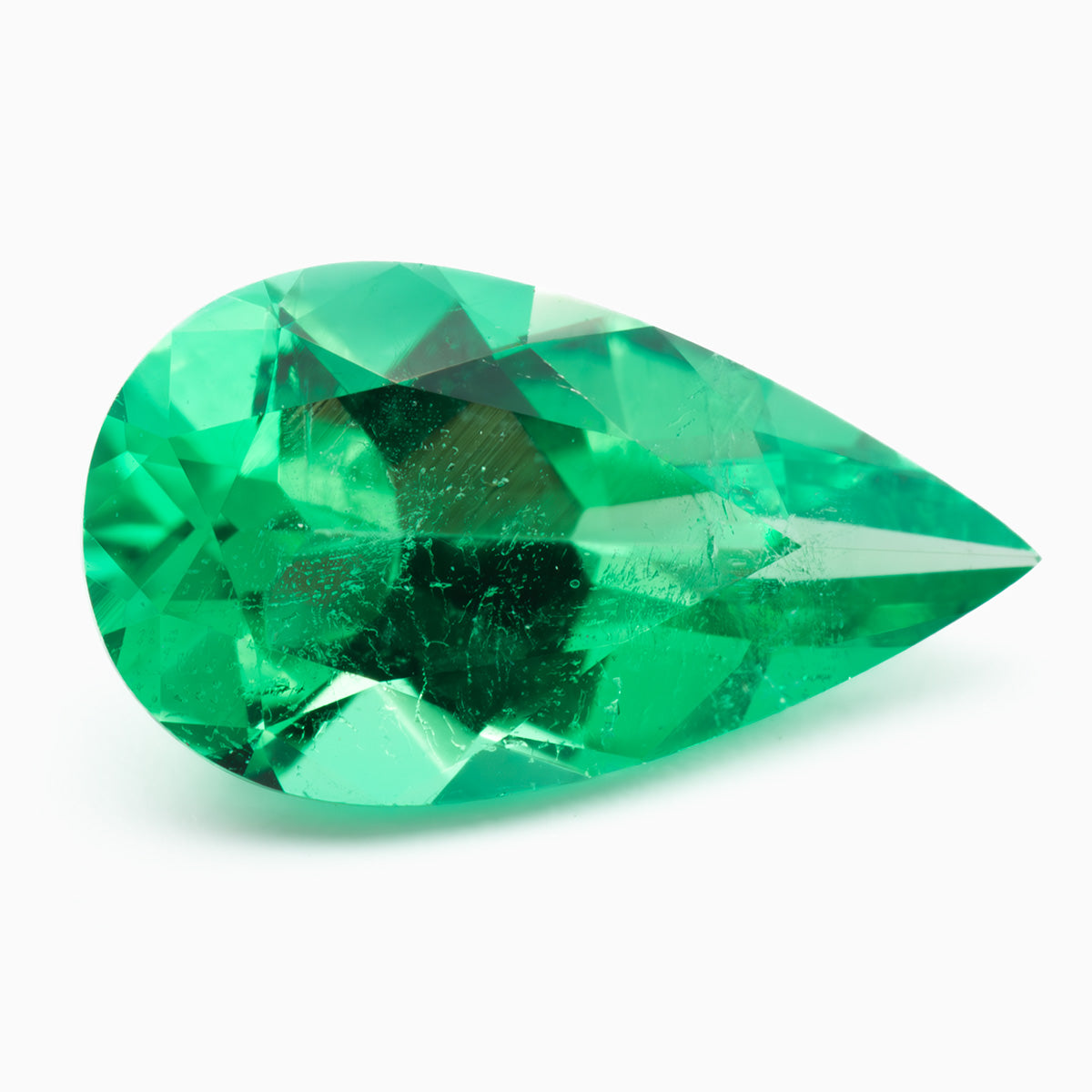 [SOLD] 8.50x4.80mm Pear-Shape Colombian Emerald Certificated (EMP009)