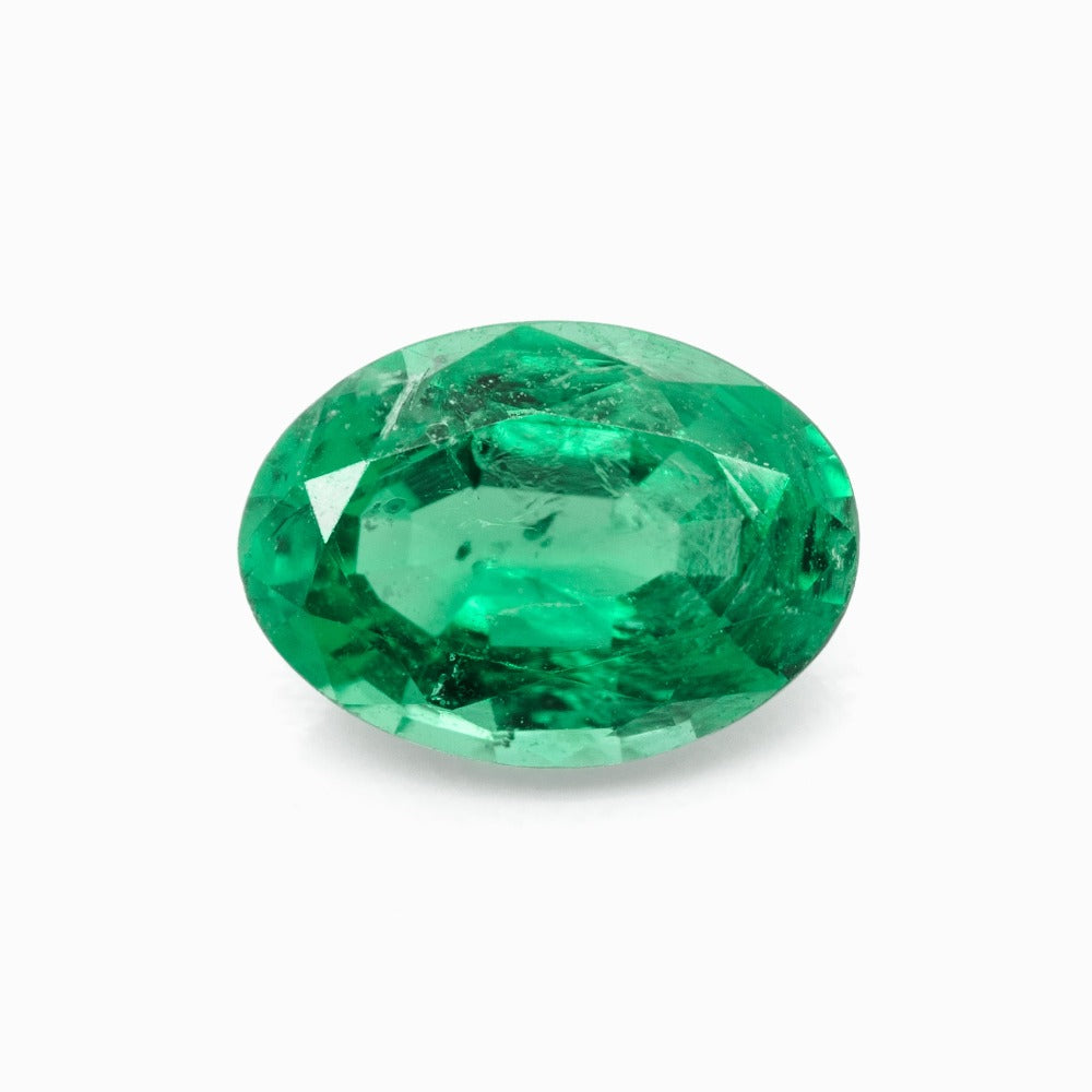 6.79x4.87mm Oval Zambian Emerald - Certificated (EMV124)