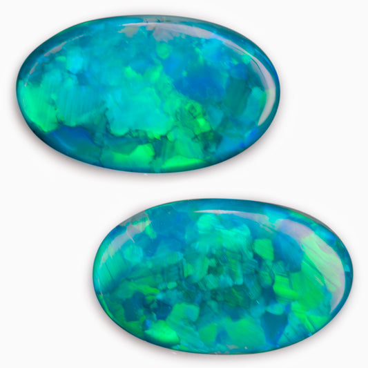 9.5x6mm Oval Black Opal Pair (OPB956)