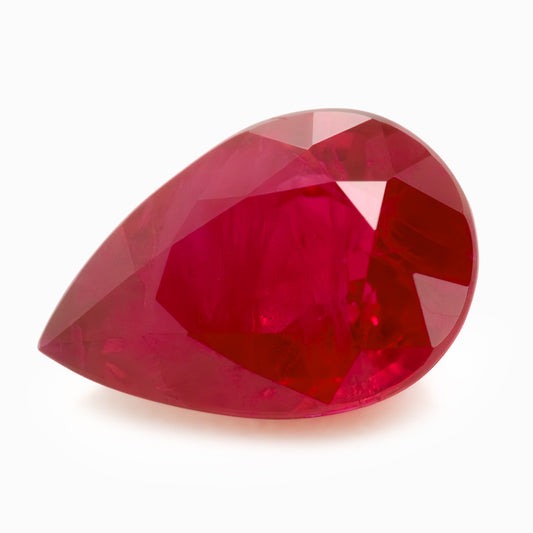 7.05x4.83mm Pear-Shaped Burmese Certificated Ruby (RUP004)