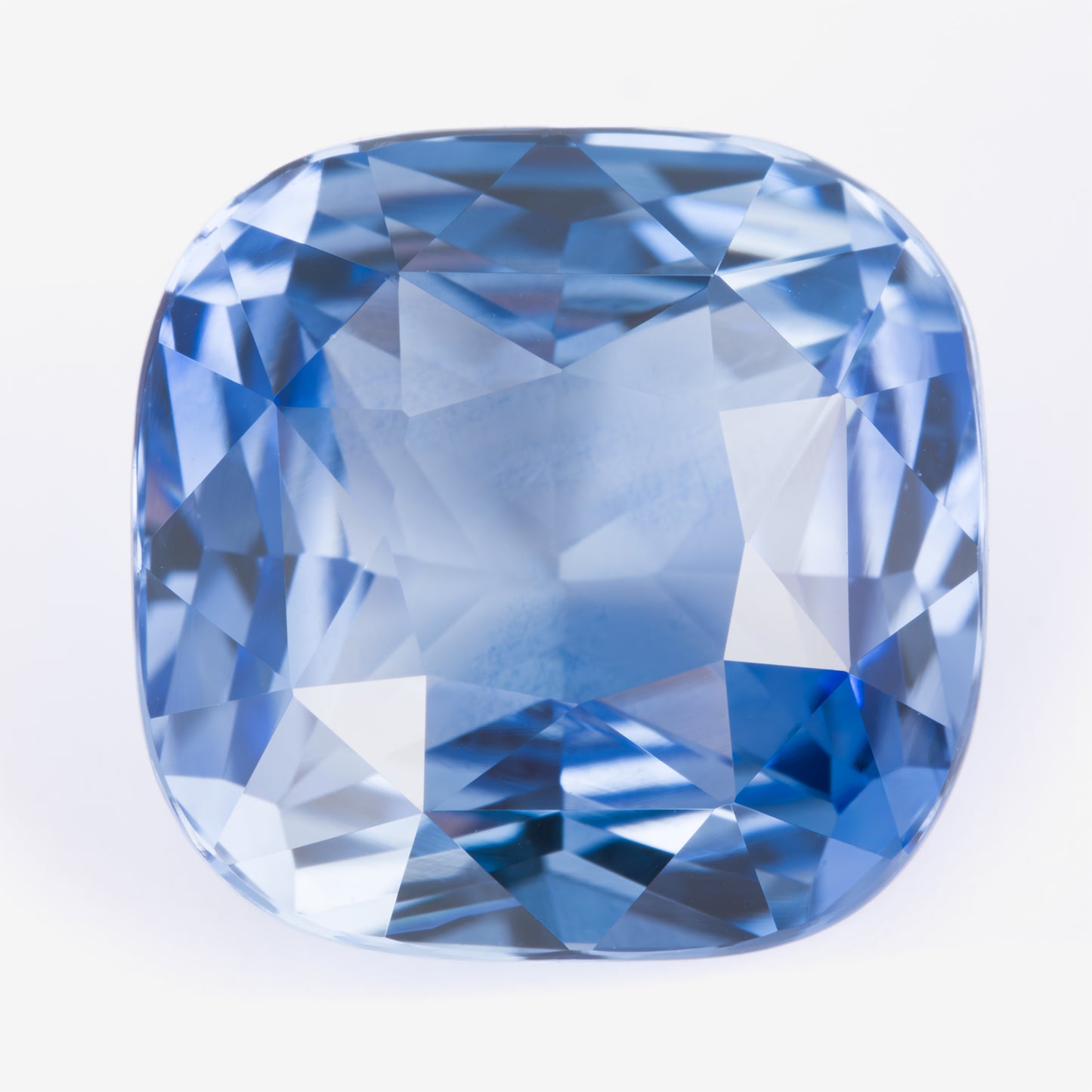 8.38x8.18mm Cushion Ceylon Sapphire - Certificated (SACU007)