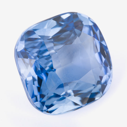 8.38x8.18mm Cushion Ceylon Sapphire - Certificated (SACU007)