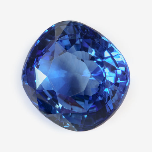 7.82x7.24mm Cushion Ceylon Sapphire - Certificated (SACU027)