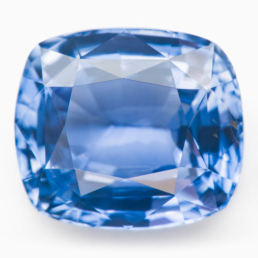 6.03x5.31mm Cushion Ceylon Sapphire - Certificated (SACU65C)