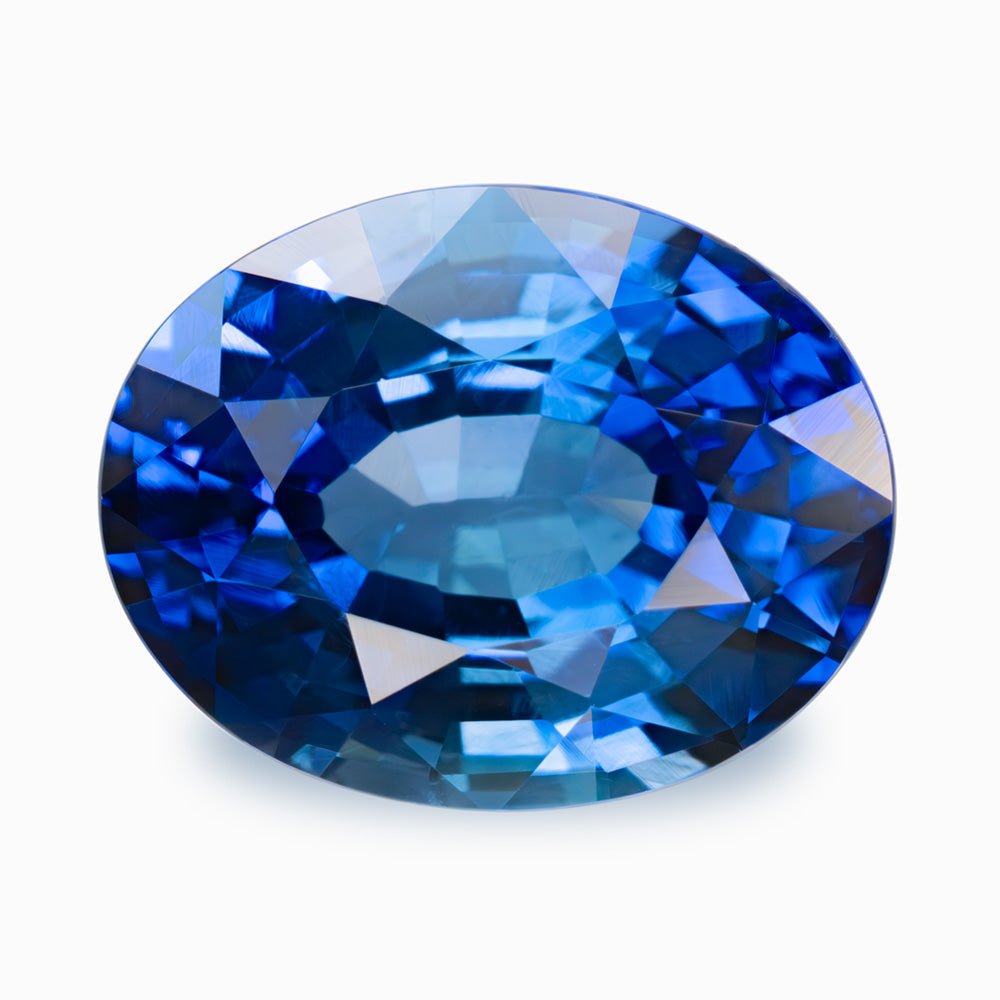 7.96x6.28mm Oval Ceylon Sapphire - Certificated (SACV007)