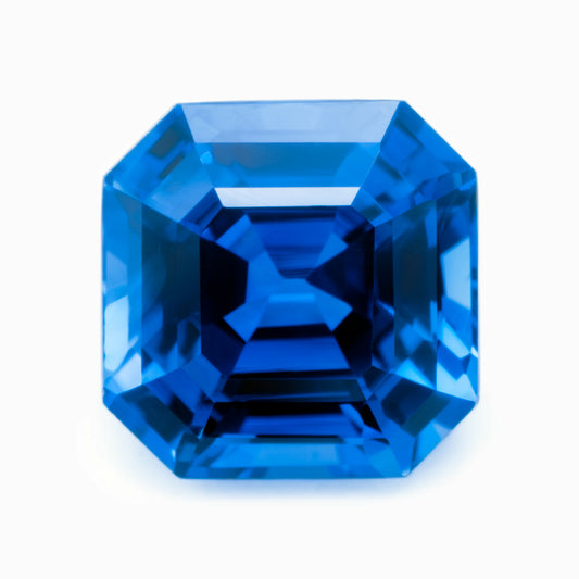6.47x6.46mm Square Octagonal Ceylon Sapphire - Certificated (SAEQ001)