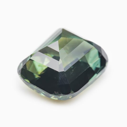 8.46x7.13mm Cushion Green Sapphire No Heat Certificated (SAGCU004)