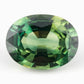 9.41x7.16mm Oval Green Sapphire Certificated (SAGV014)