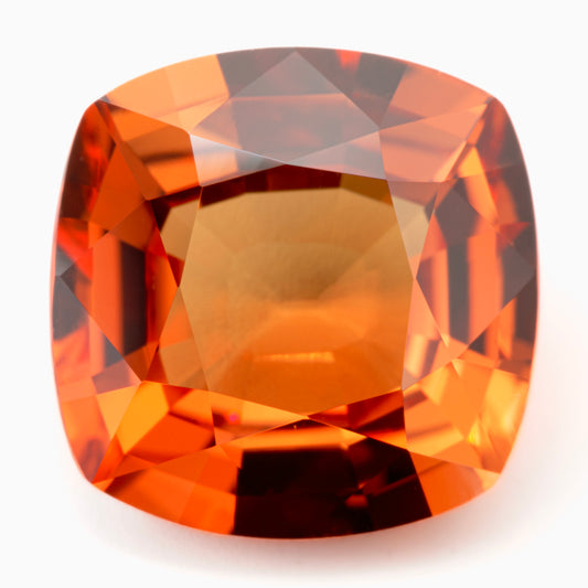 7mm Cushion Orange BE Sapphire (SAOC004)