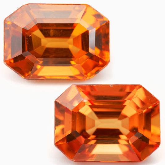 7x5mm Octagonal BE Orange Sapphire (SAOE75)