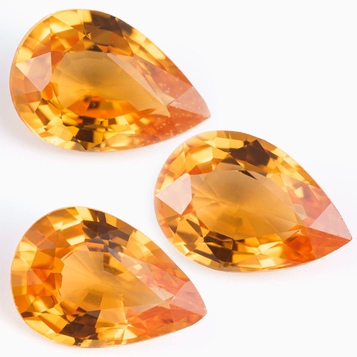7x5mm Pear-Shape BE Orange Sapphire (SAOP75)