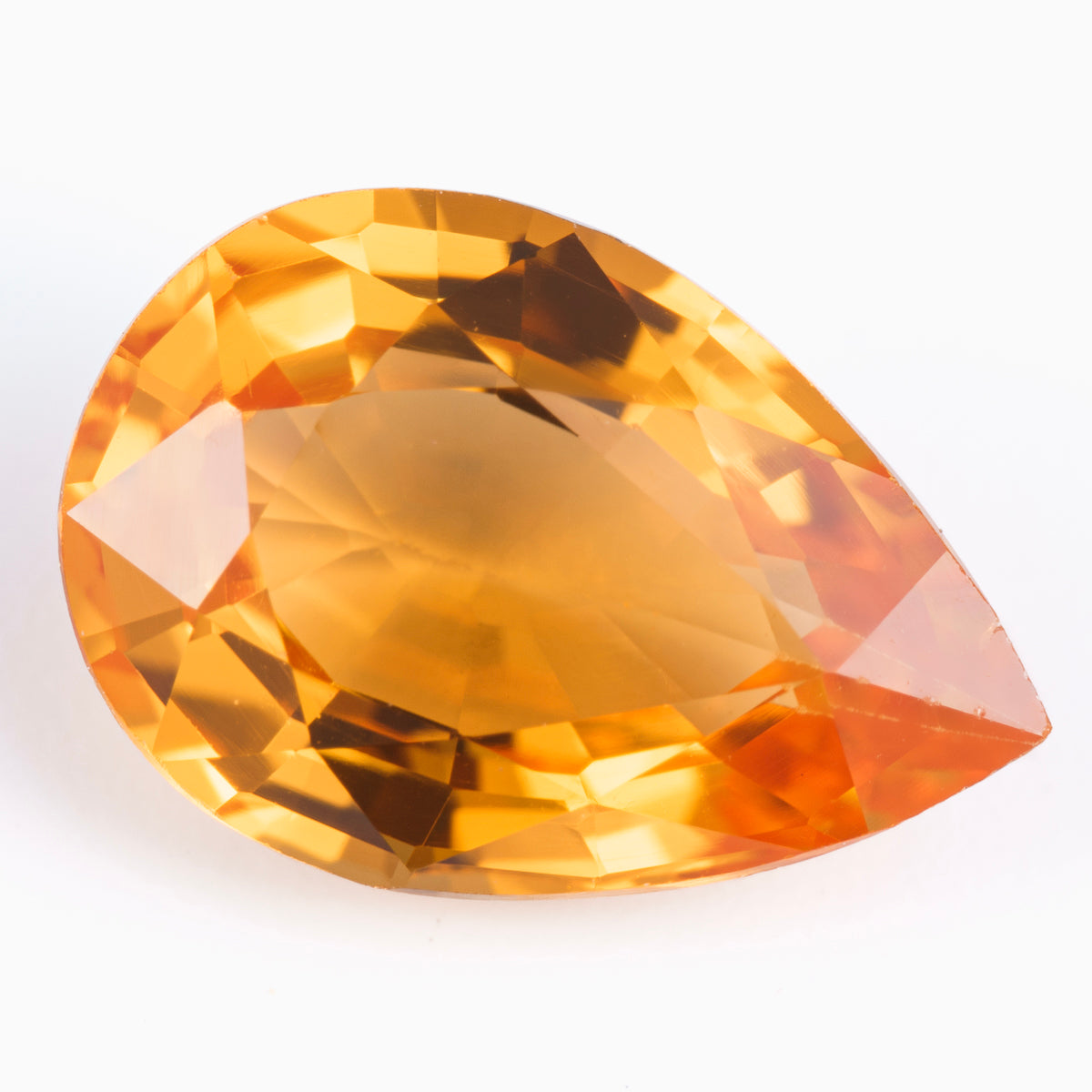 7x5mm Pear-Shape BE Orange Sapphire (SAOP75)