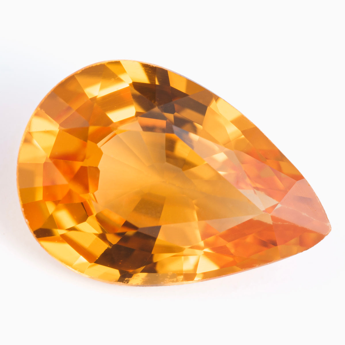 7x5mm Pear-Shape BE Orange Sapphire (SAOP75)