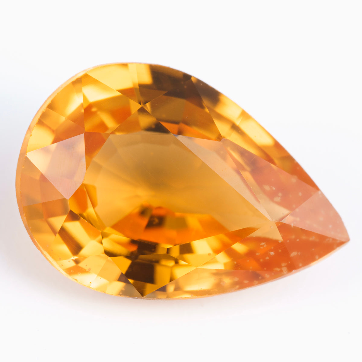 7x5mm Pear-Shape BE Orange Sapphire (SAOP75)