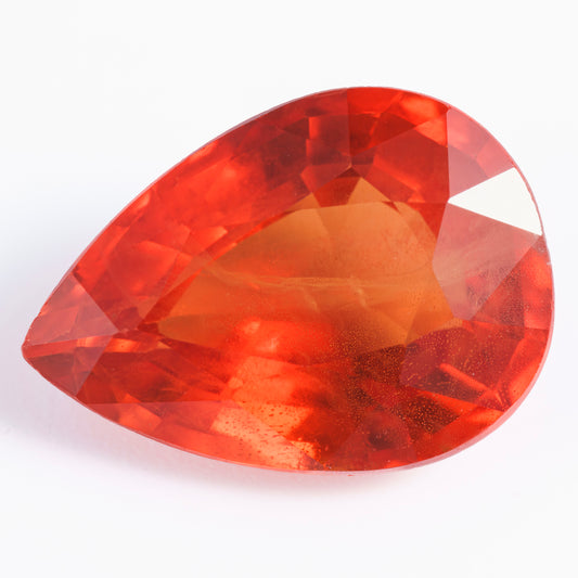 9.31x6.78mm Pear-Shape BE Orange Sapphire (SAOP97)