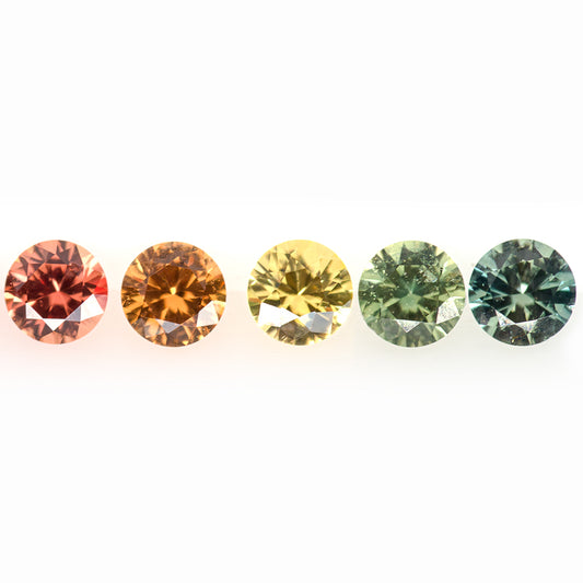 2mm Round Diamond Cut Rainbow Sapphire Set (SARR204)