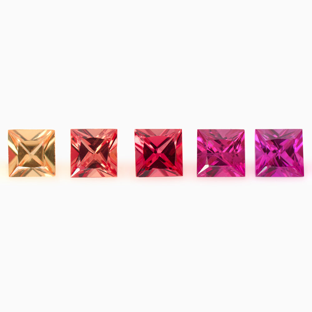 1.75mm Princess Cut Rainbow Sapphire Set (SARR210)