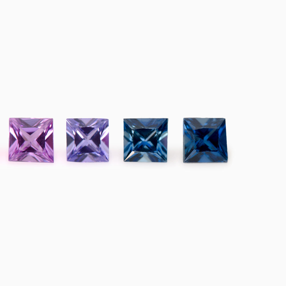 1.75mm Princess Cut Rainbow Sapphire Set (SARR210)