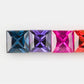 [SOLD] 3mm Princess-Cut Rainbow Sapphire Set (SARR216)
