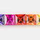 [SOLD] 3mm Princess-Cut Rainbow Sapphire Set (SARR216)