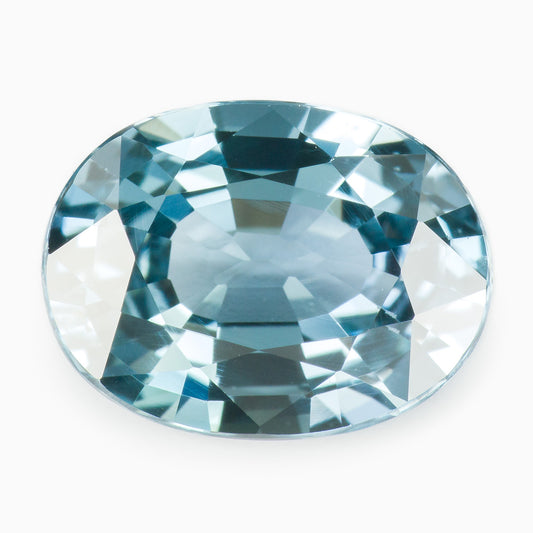 8.16x6.19mm Oval Teal Sapphire Certificated (SATV008)