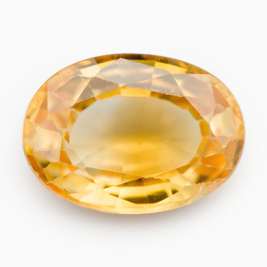 7.04x5.08mm Oval Yellow Sapphire 0.96ct (SAYV75)
