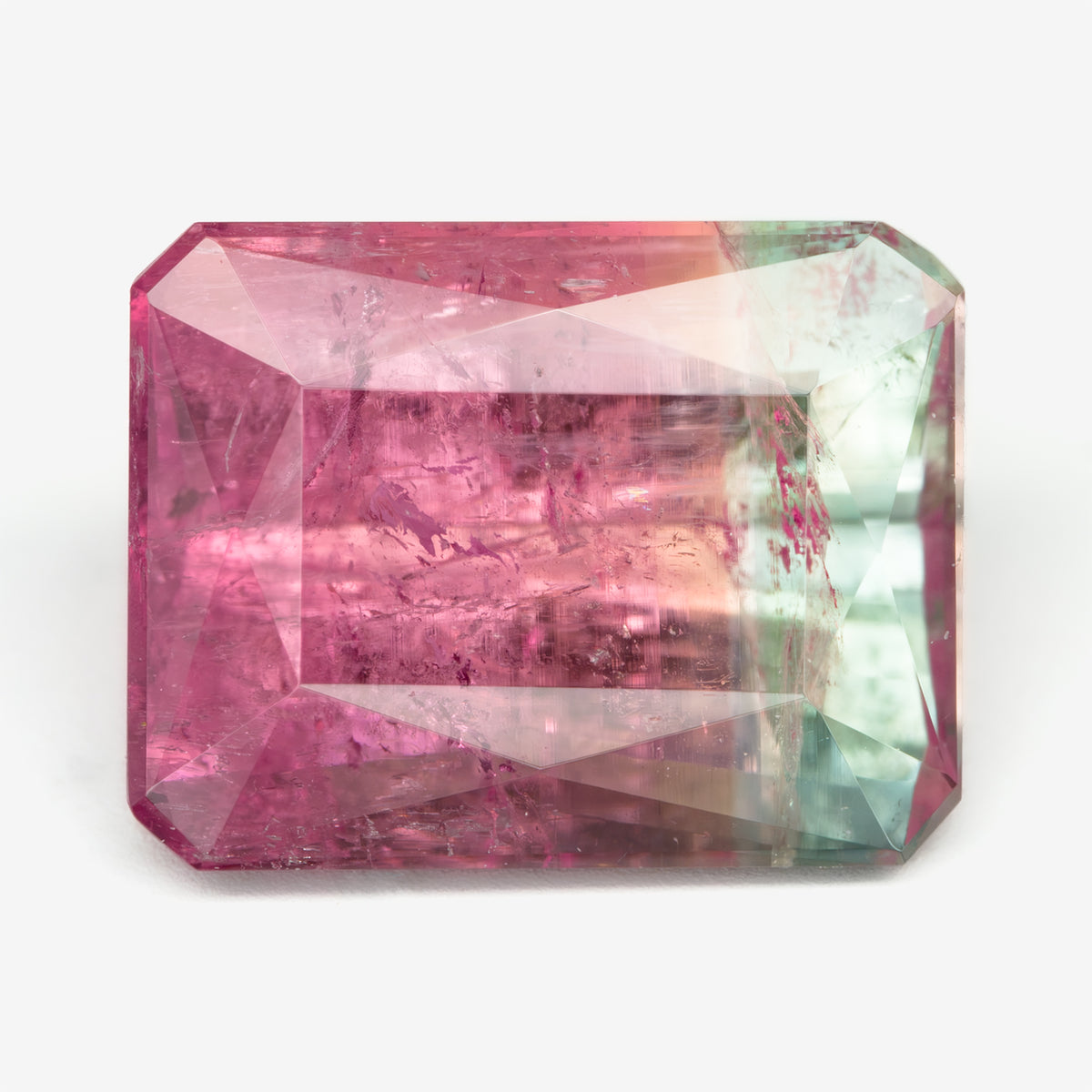 7.35x5.68mm Octagonal Bi-Coloured Tourmaline (TOBE004]