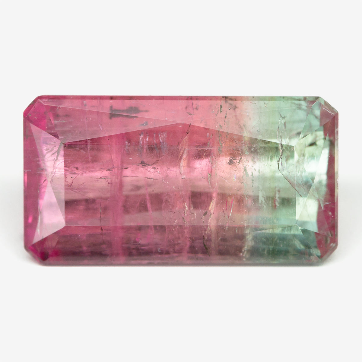 10x7.85mm Octagonal Bi-Coloured Tourmaline (TOBE005)