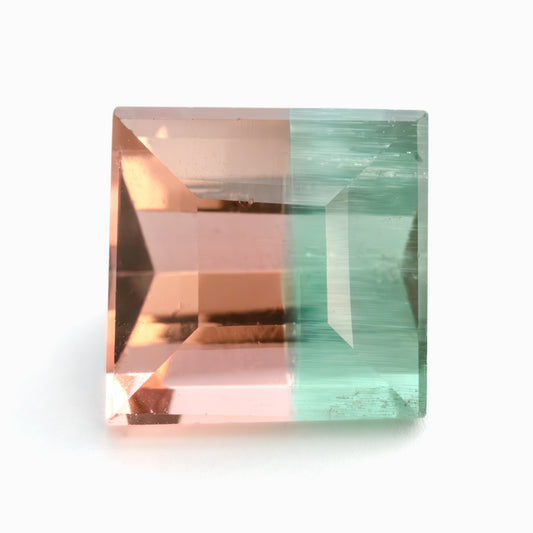 6.3mm Square Bi-Coloured Tourmaline (TOBQ60]
