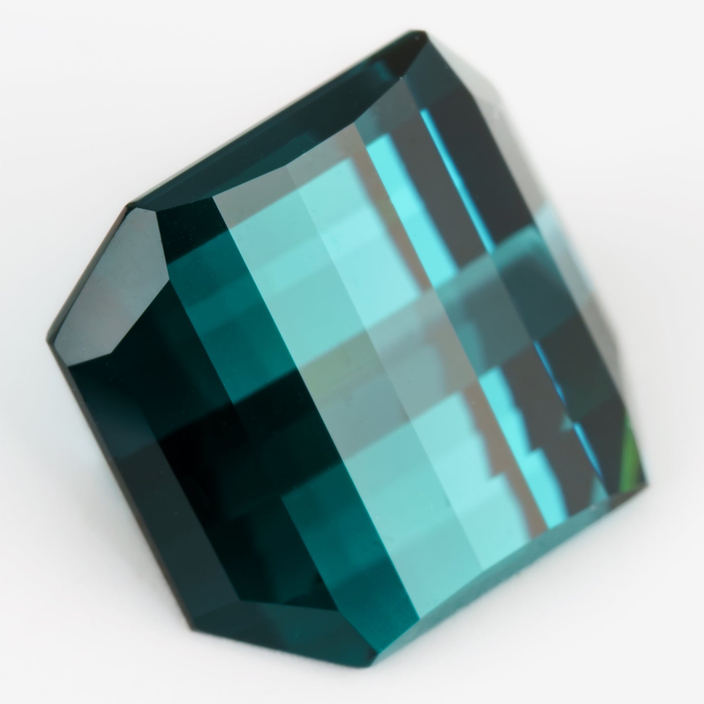 8.44x7.8mm Emerald Cut Fancy Cut Indicolite Tourmaline - Certificated (TOGE007)
