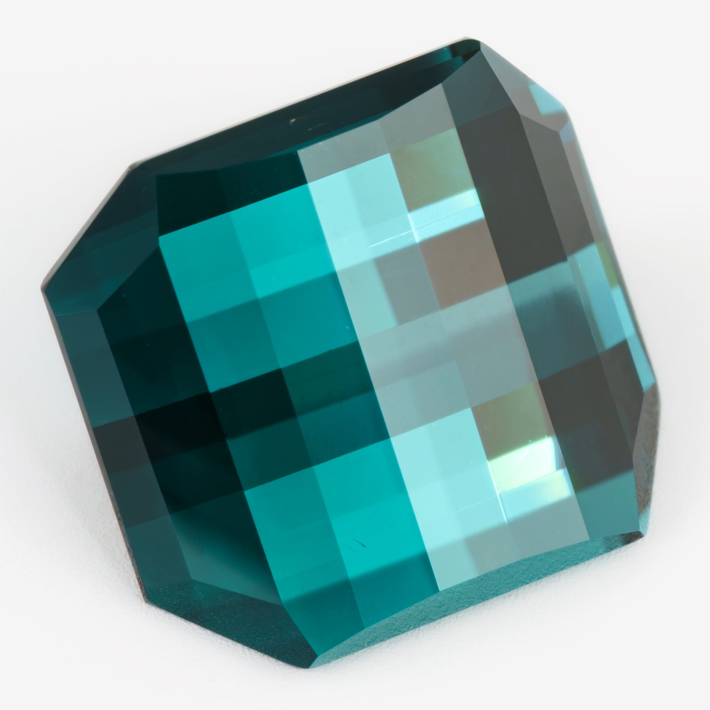 8.44x7.8mm Emerald Cut Fancy Cut Indicolite Tourmaline - Certificated (TOGE007)