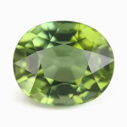 11.36x9.59mm Oval Green Certificated Tourmaline (TOGV002)