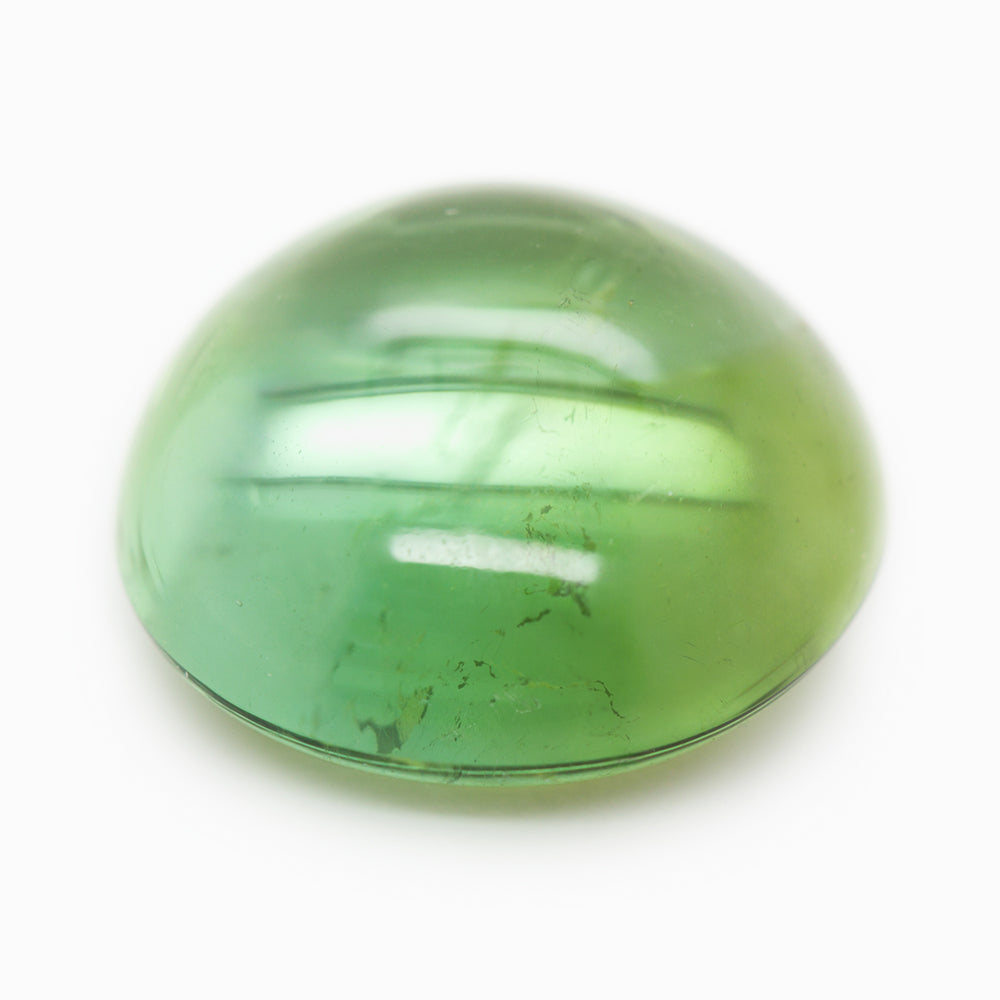 14x12.5mm Oval Cab Green Tourmaline [TOGV14125]