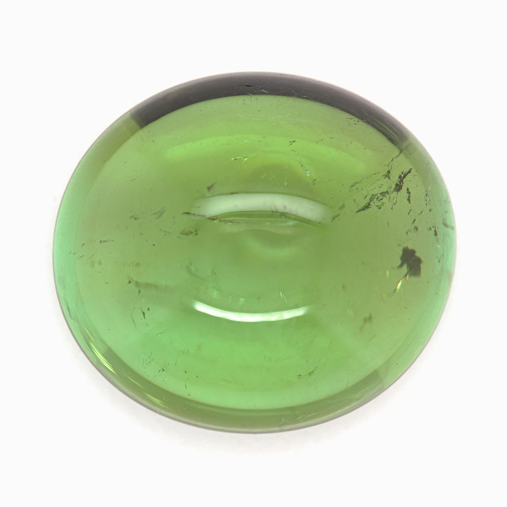 14x12.5mm Oval Cab Green Tourmaline [TOGV14125]