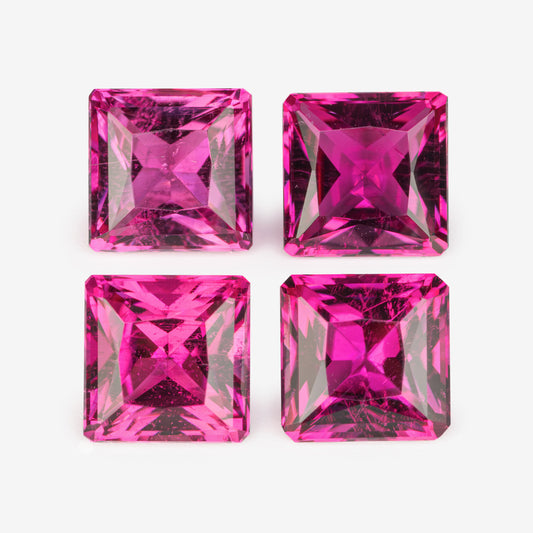 5mm Square Octagonal Pink Rubellite Tourmaline (TOREQ50)