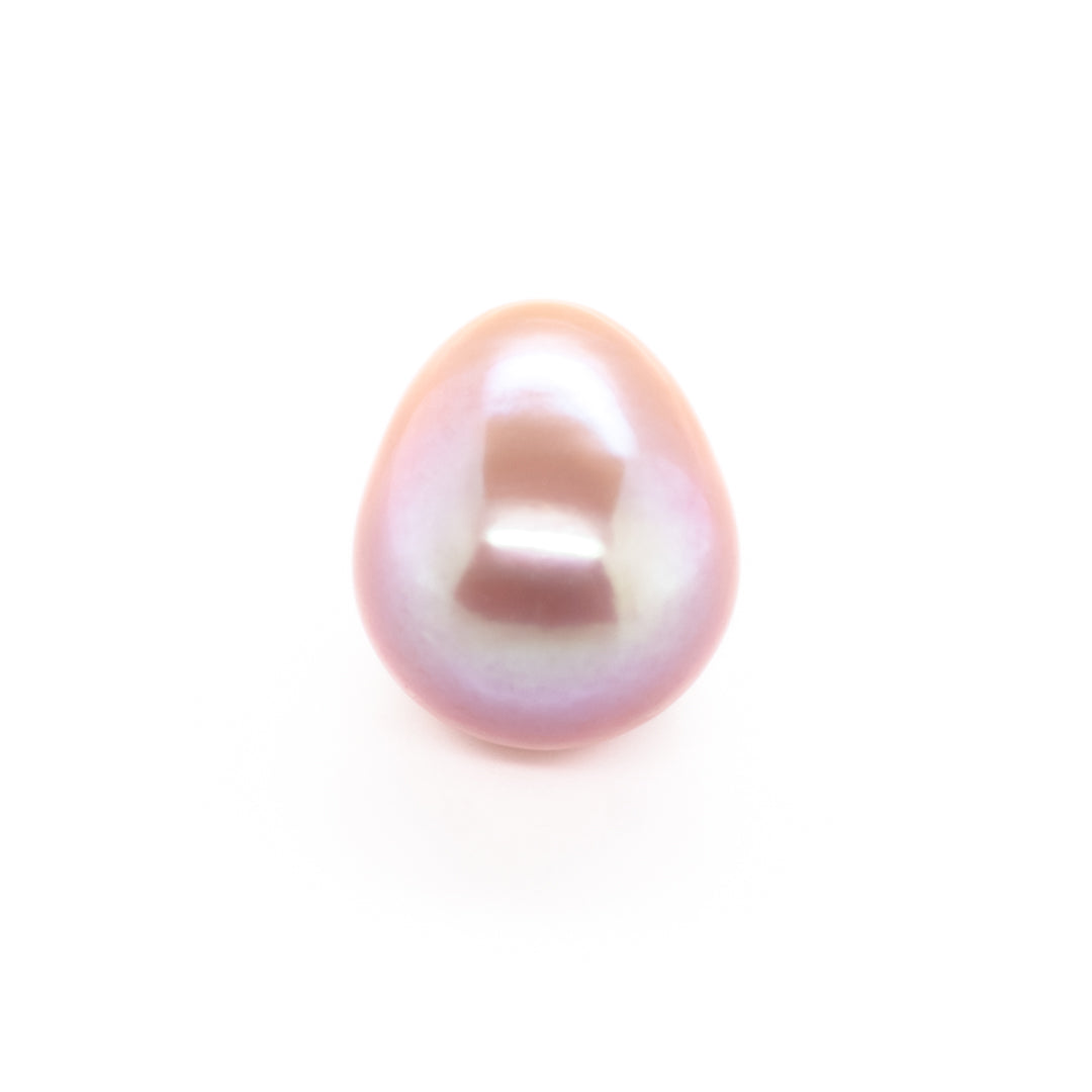 [SOLD] 11x9.5mm Half-Drilled Freshwater Pink Drop Pearl (AOYASFWPP119D)