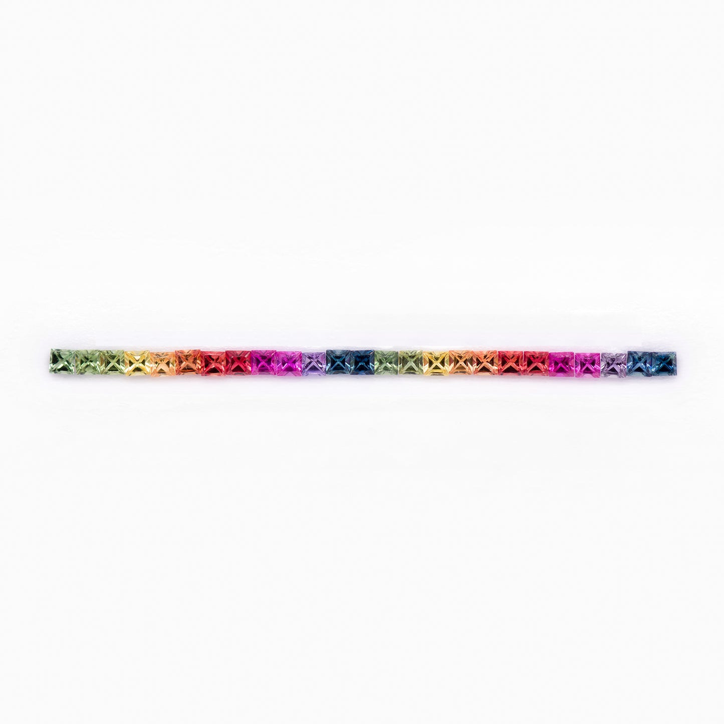 1.75mm Princess-Cut Rainbow Sapphire Set (SARR209)